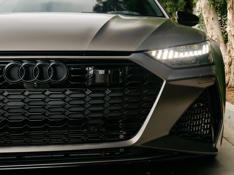 Audi RS7 Satin Dark Basalt Vinyl Wrap — photo 4 — Hussle Customz Los Angeles