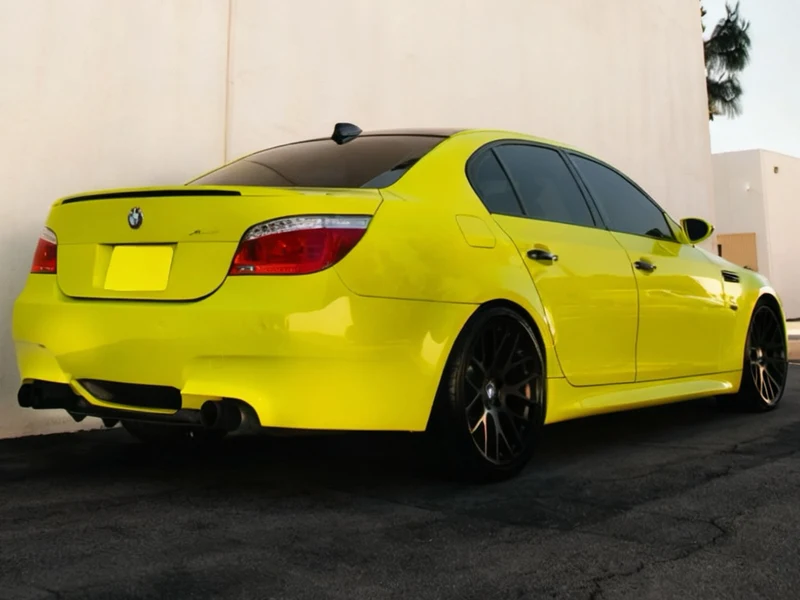 BMW M5 Yellow — photo 2 — Hussle Customz Los Angeles