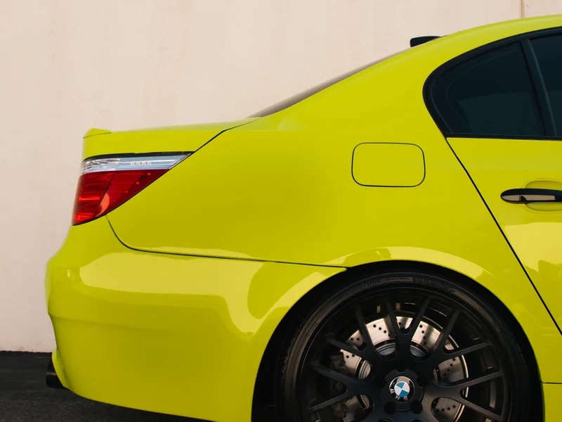 BMW M5 Yellow — photo 4 — Hussle Customz Los Angeles