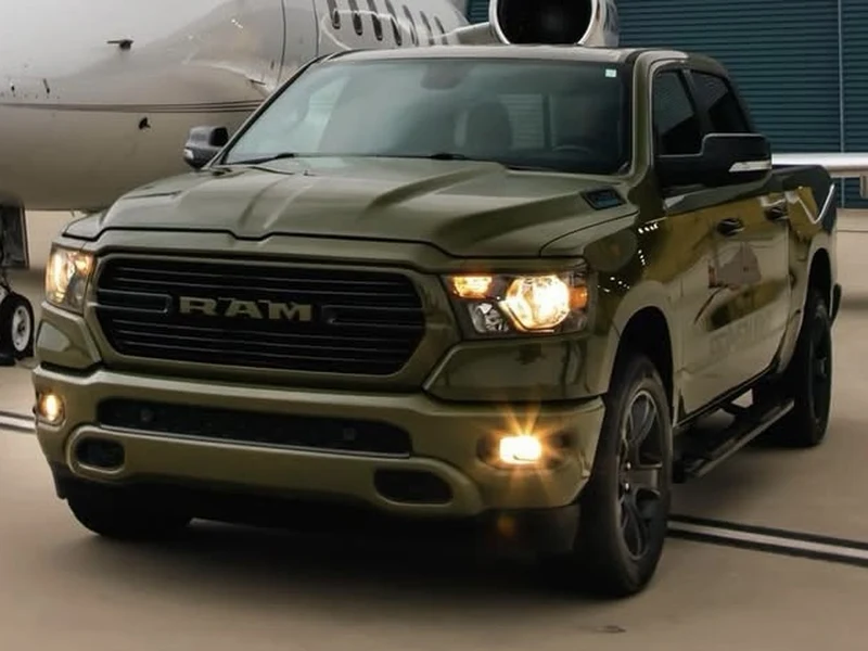 Dodge RAM — Gloss Army Green Vinyl Wrap | Hussle Customz