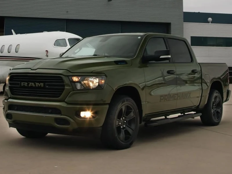 Dodge RAM Gloss Army Green Vinyl Wrap — photo 3 — Hussle Customz Los Angeles