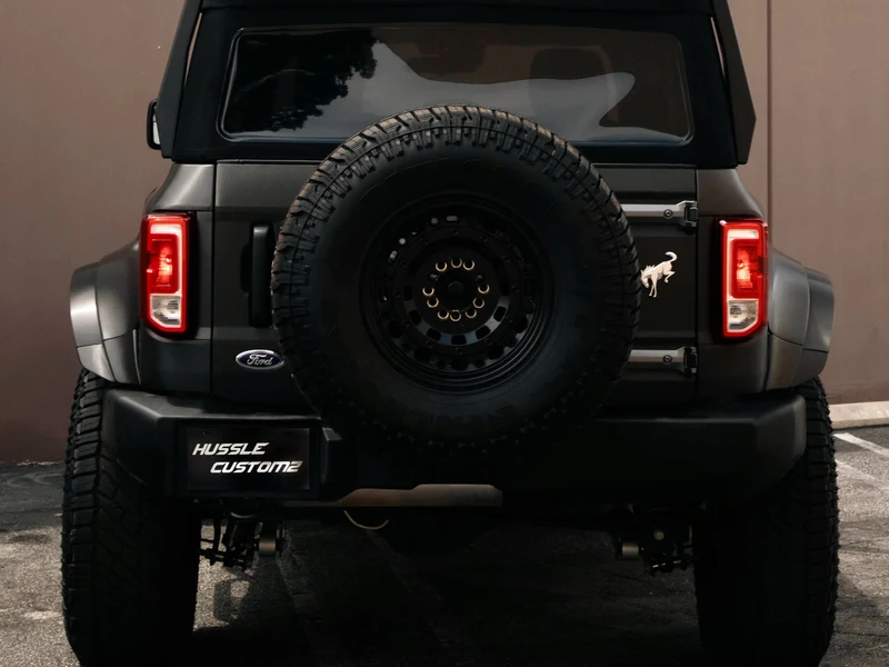 Ford Bronco Brushed Black Metallic Vinyl Wrap — photo 4 — Hussle Customz Los Angeles