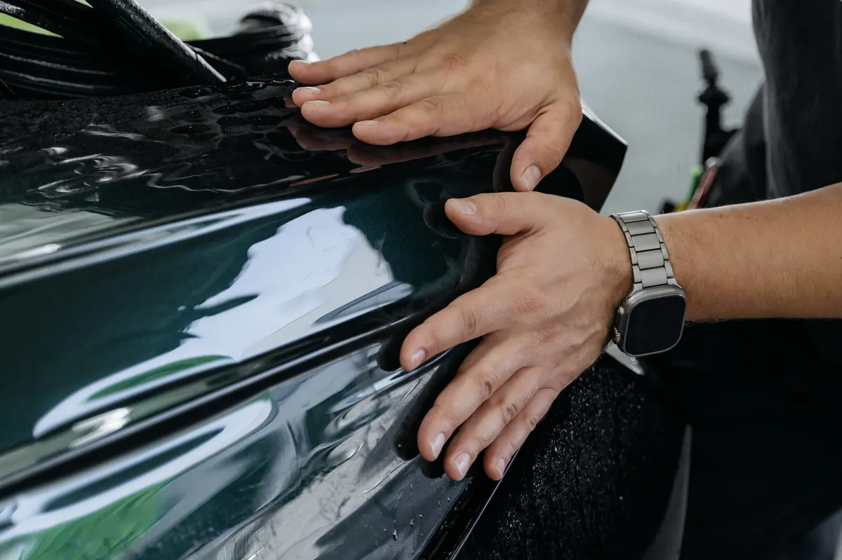 Ford Mustang Dark Horse Emerald Green Color PPF — photo 5 — Hussle Customz Los Angeles