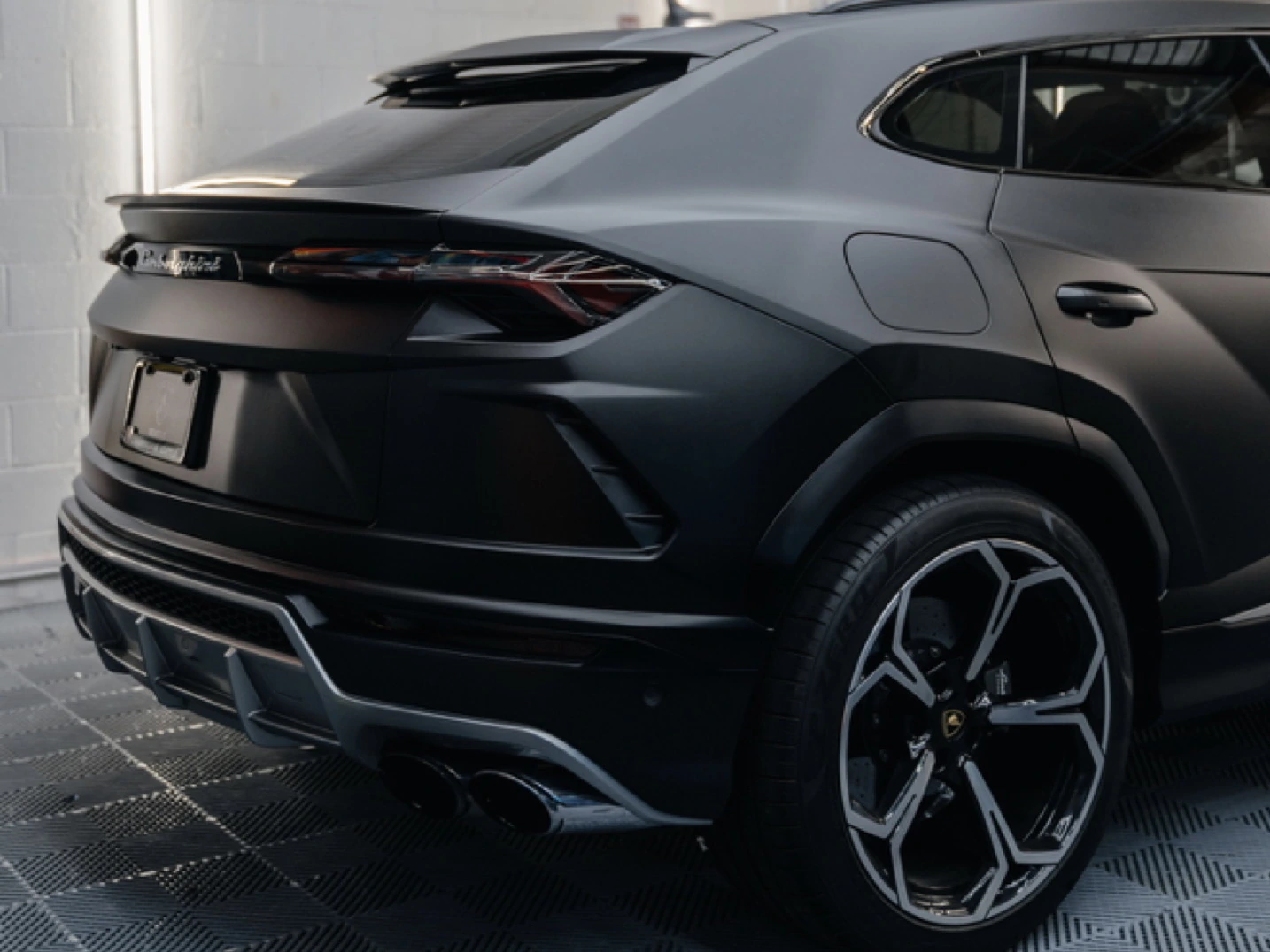 Lamborghini Urus Matte Black Vinyl Wrap — photo 3 — Hussle Customz Los Angeles
