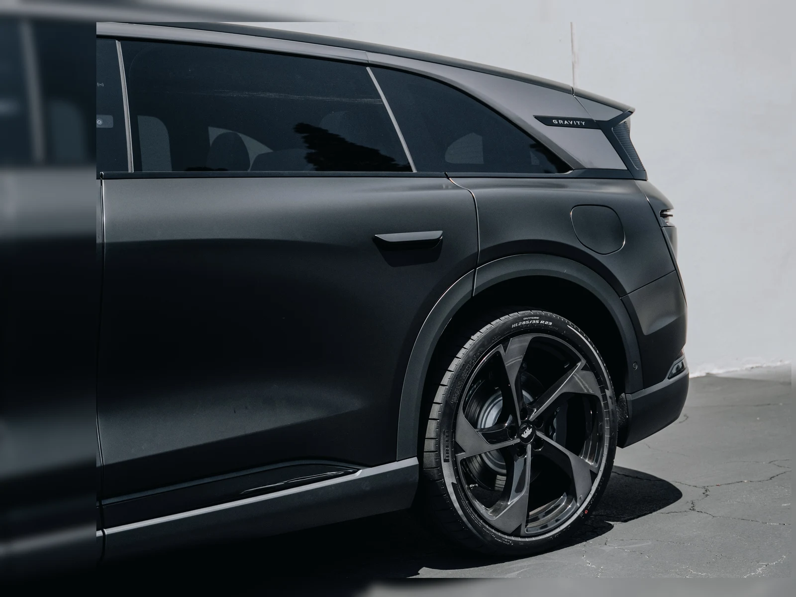Lucid Gravity Satin Black Vinyl Wrap — photo 5 — Hussle Customz Los Angeles
