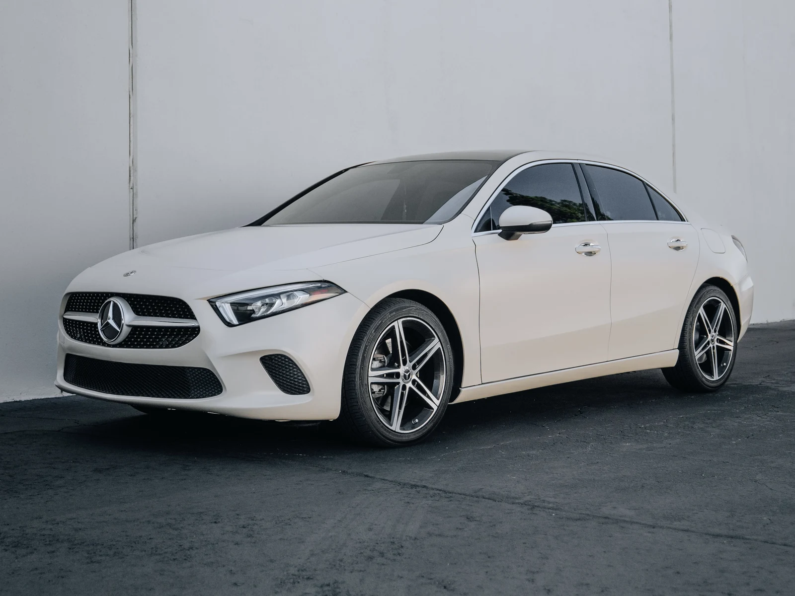 Mercedes A-Class — Satin Desert Tan Vinyl Wrap | Hussle Customz