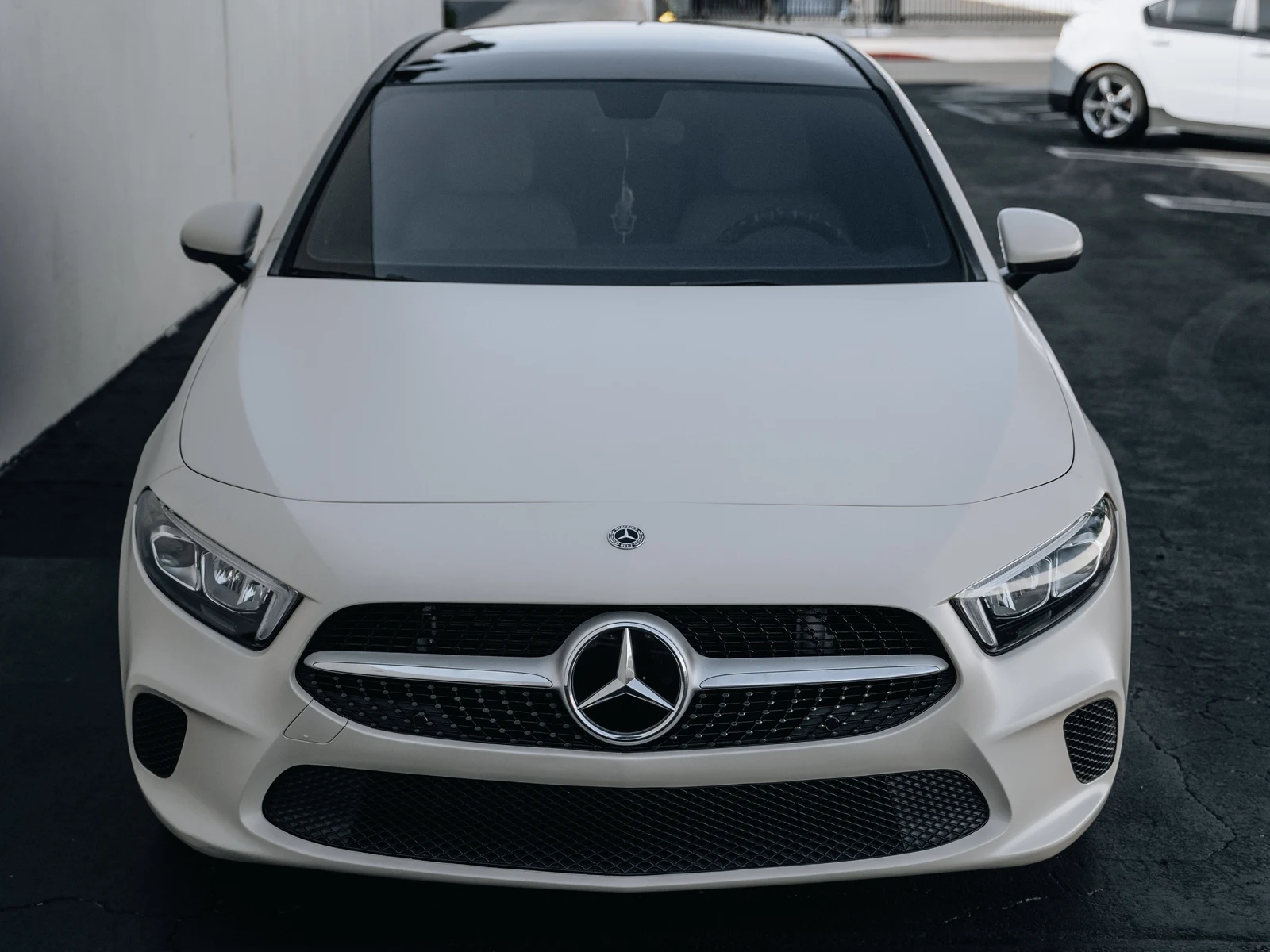 Mercedes A-Class Satin Desert Tan Vinyl Wrap — photo 2 — Hussle Customz Los Angeles