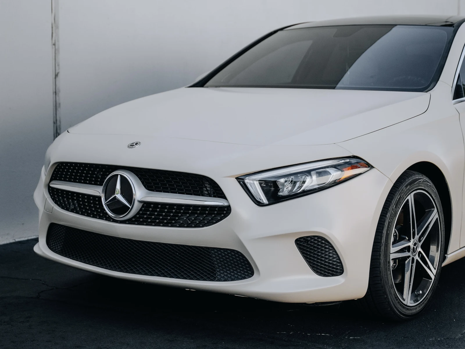 Mercedes A-Class Satin Desert Tan Vinyl Wrap — photo 4 — Hussle Customz Los Angeles