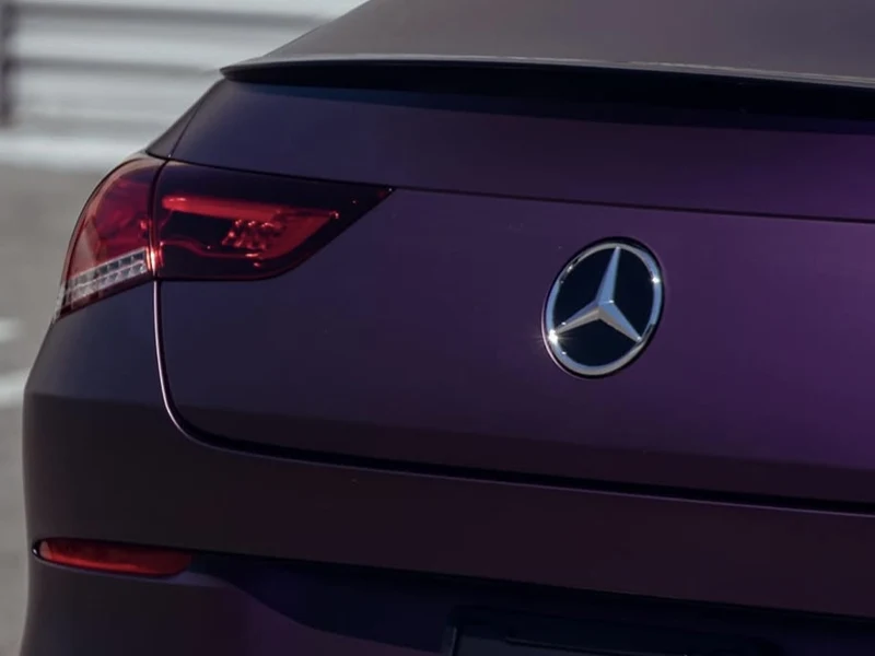 Mercedes CLA250 Matte Purple Black Iridescent Vinyl Wrap — photo 5 — Hussle Customz Los Angeles