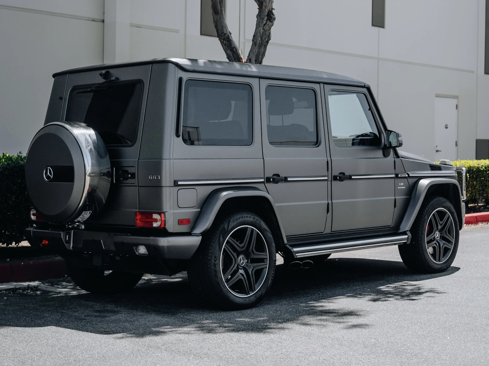 Mercedes G63 AMG Matte Charcoal Metallic Vinyl Wrap — photo 2 — Hussle Customz Los Angeles
