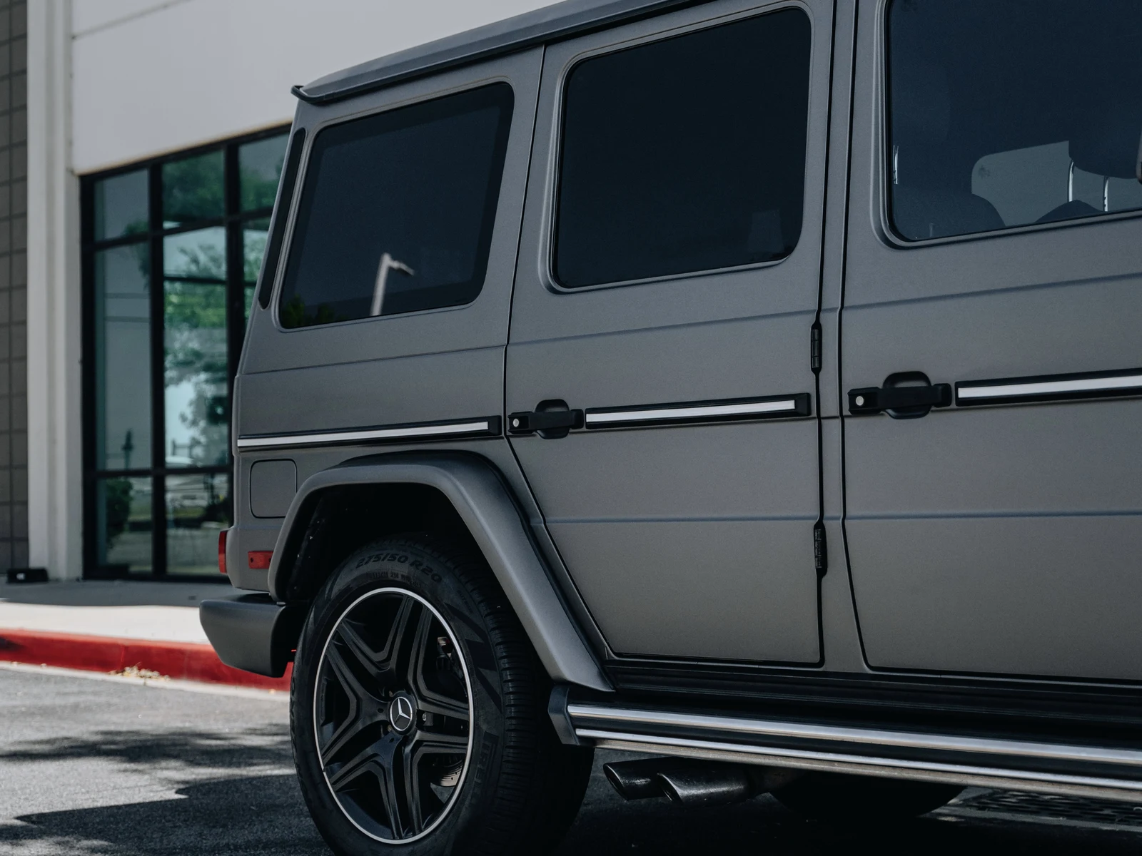 Mercedes G63 AMG Matte Charcoal Metallic Vinyl Wrap — photo 5 — Hussle Customz Los Angeles