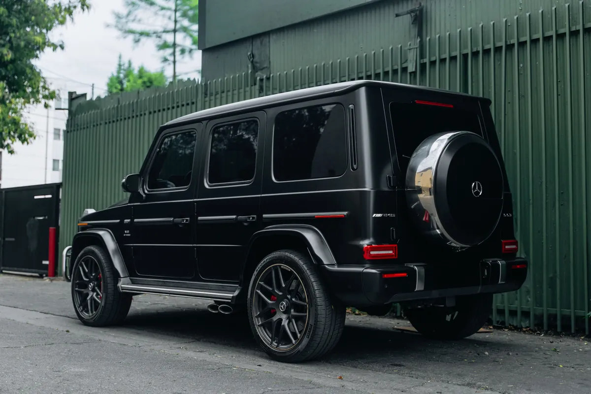 Mercedes G63 AMG Satin Black Wrap — photo 2 — Hussle Customz Los Angeles
