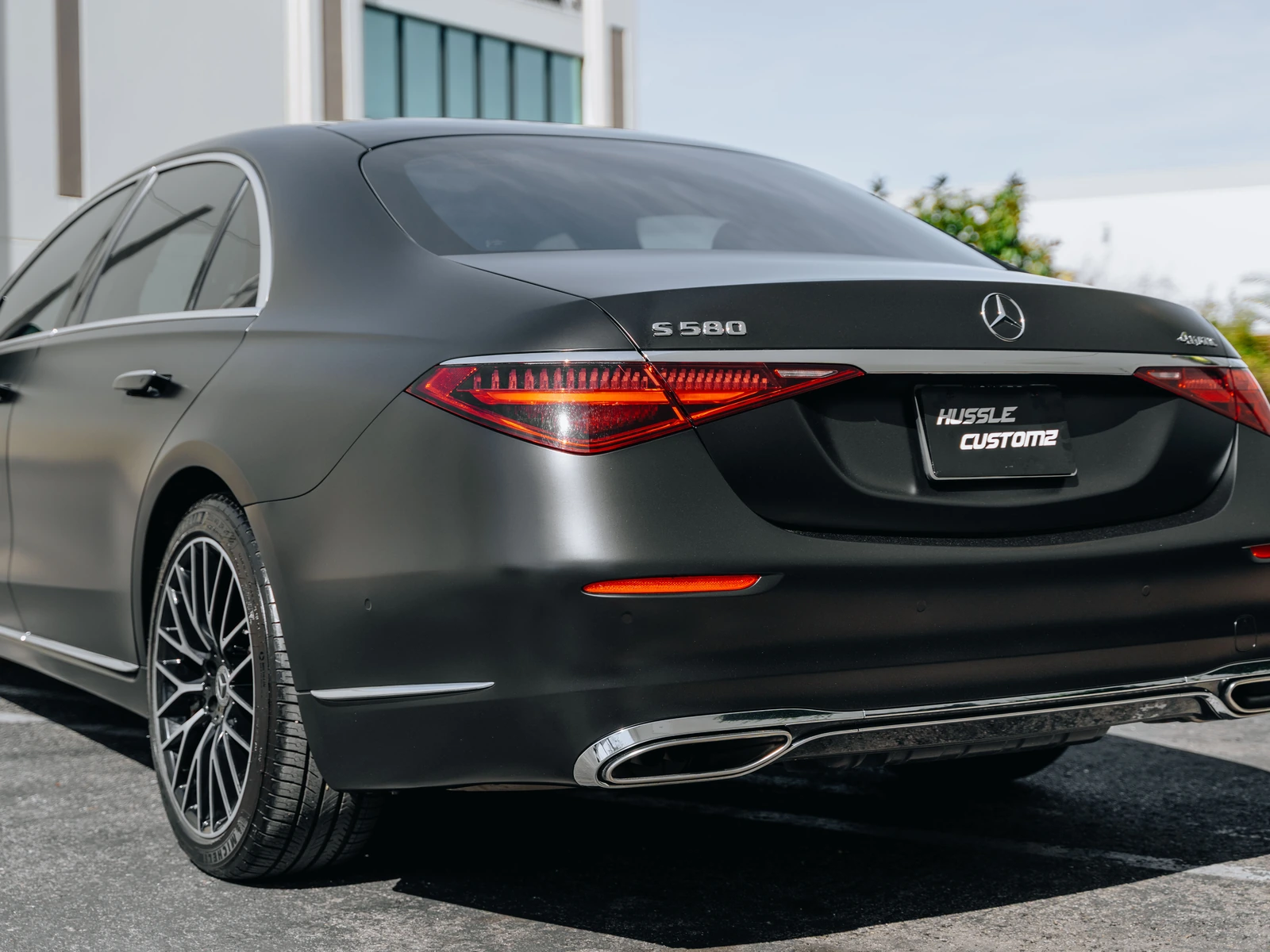 Mercedes S580 Satin Black — photo 3 — Hussle Customz Los Angeles