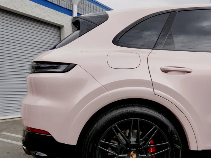 Porsche Cayenne GTS Liquid Metal Shell Pink — photo 5 — Hussle Customz Los Angeles