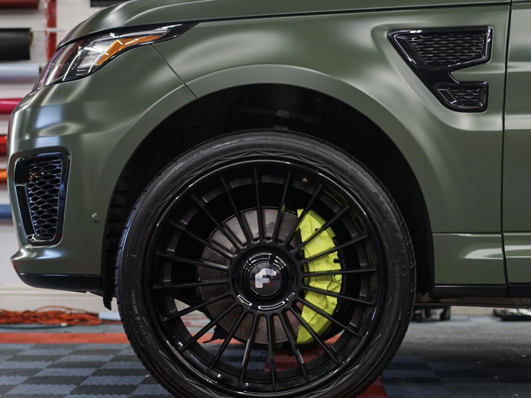 Range Rover Sport Satin Military Green — photo 4 — Hussle Customz Los Angeles