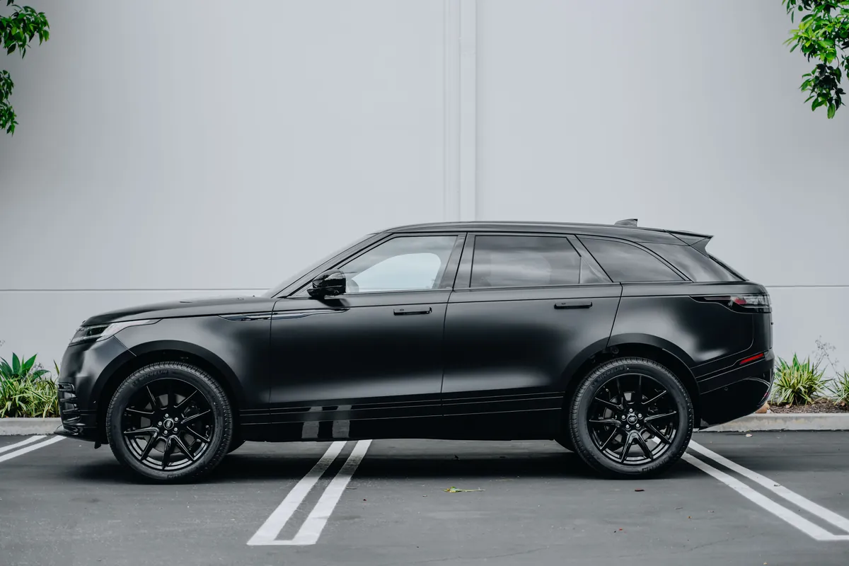 Range Rover Velar Satin Black Wrap — photo 3 — Hussle Customz Los Angeles