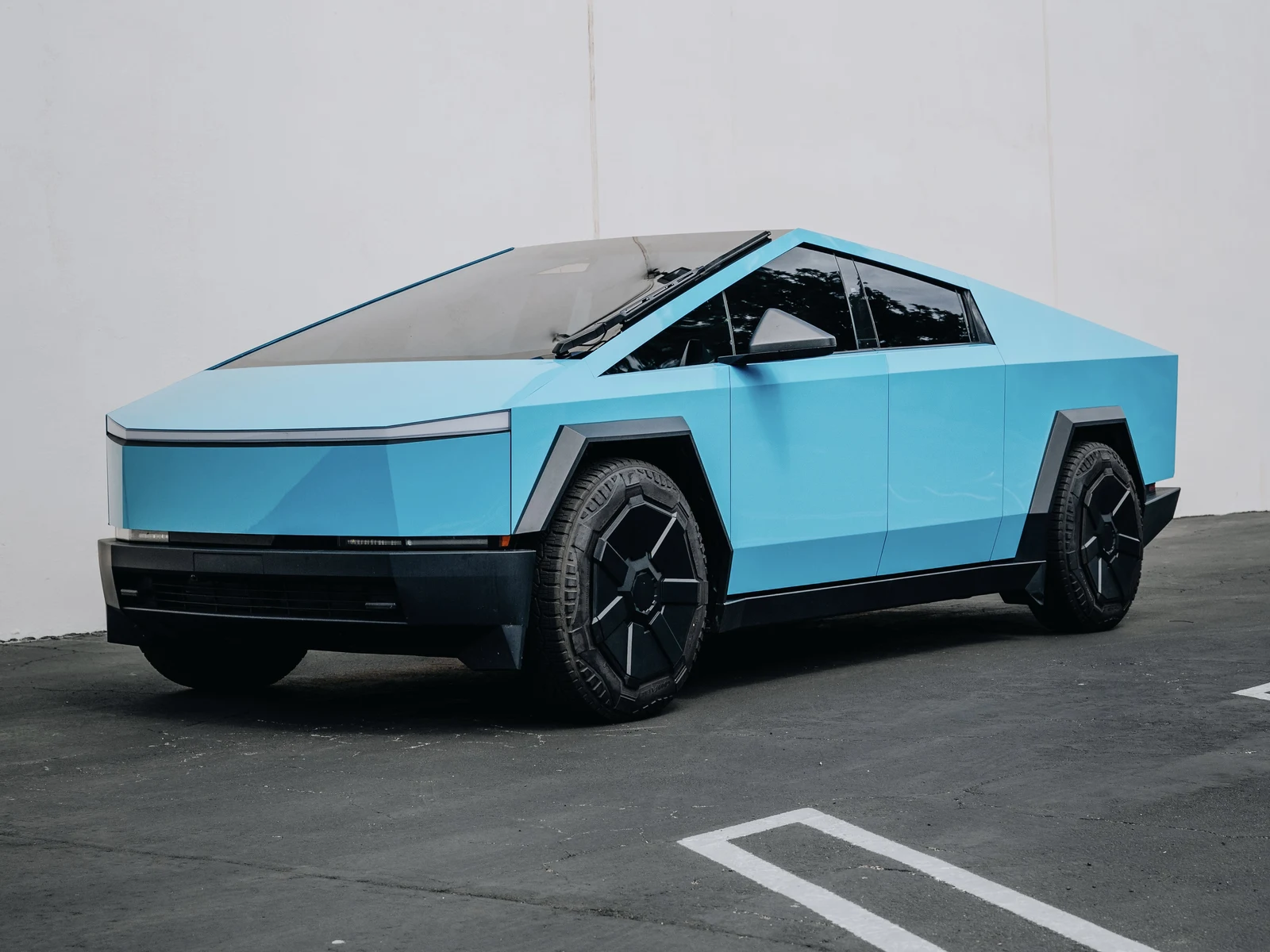 Tesla Cybertruck — Gloss Miami Blue Color PPF | Hussle Customz