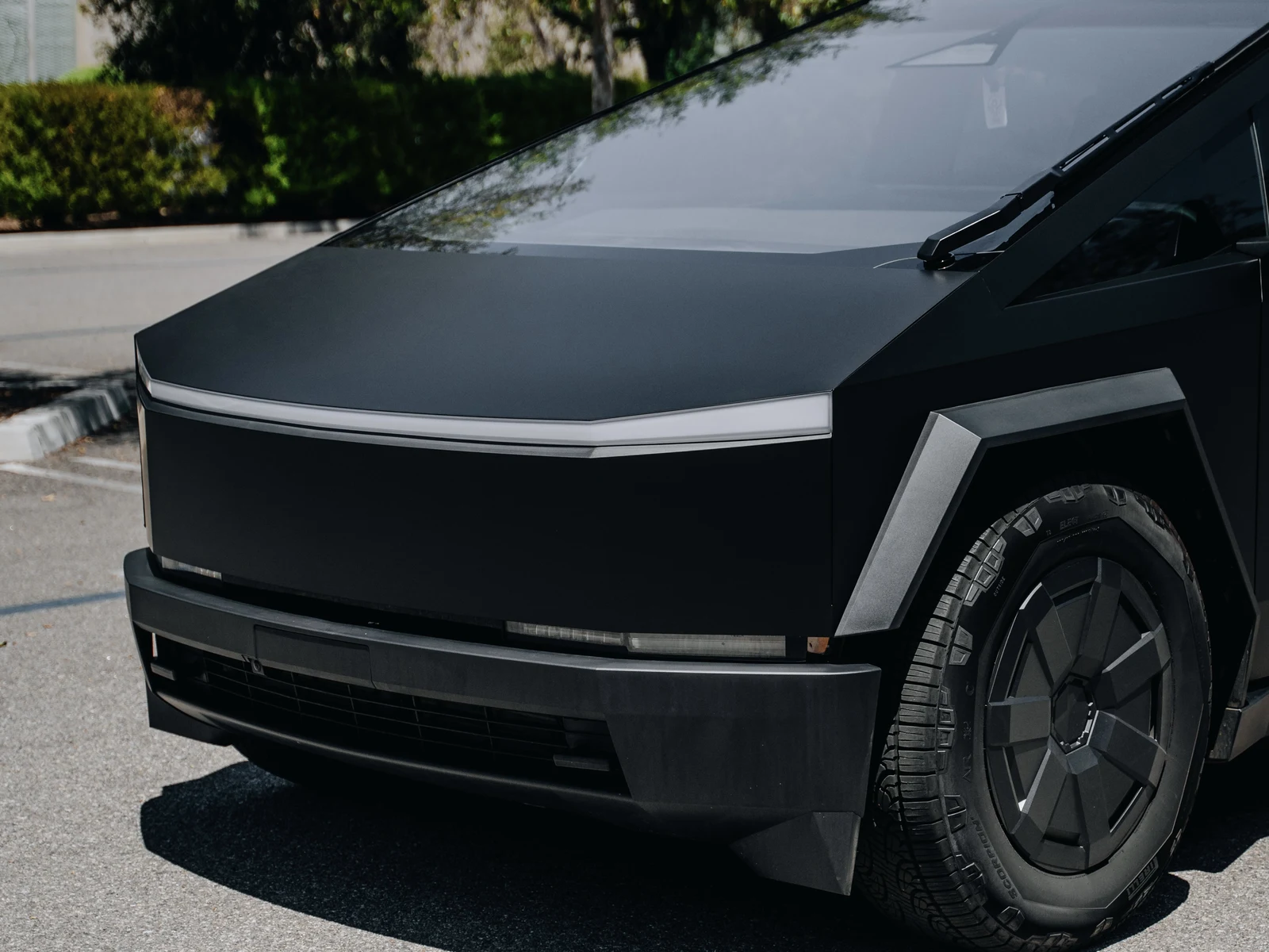 Tesla Cybertruck Satin Black Color PPF — photo 4 — Hussle Customz Los Angeles