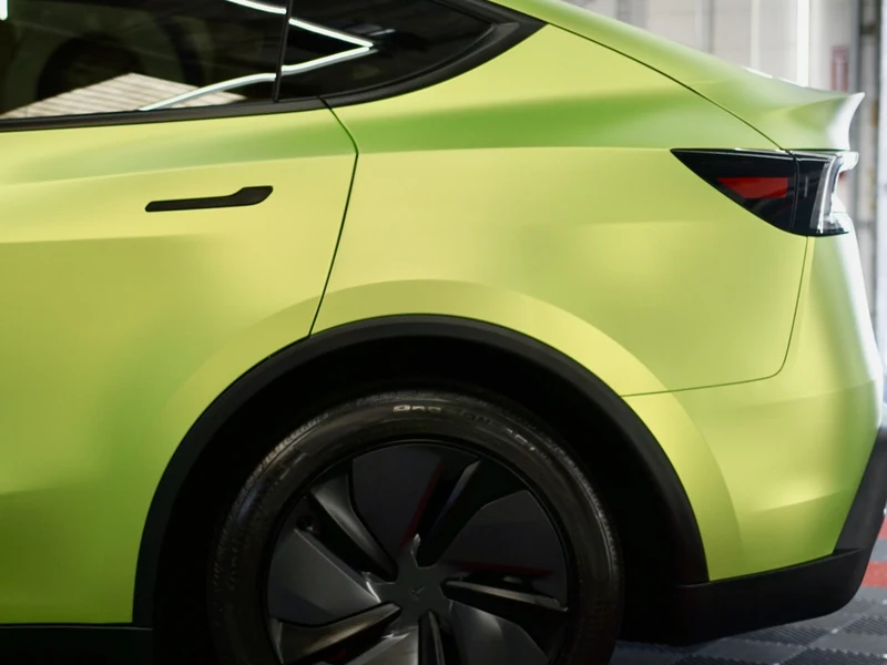 Tesla Model Y Juniper Matte Green Gold — photo 2 — Hussle Customz Los Angeles