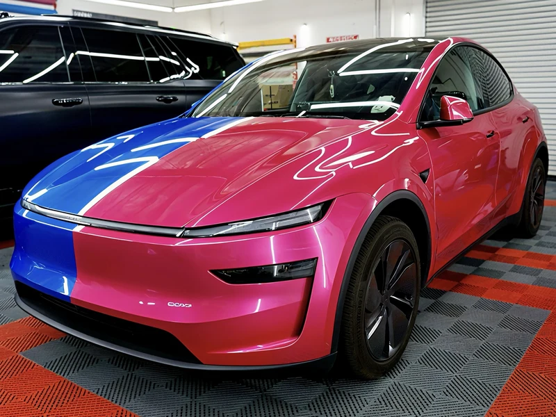 Tesla Model Y Juniper — Two Tone Vinyl Wrap | Hussle Customz