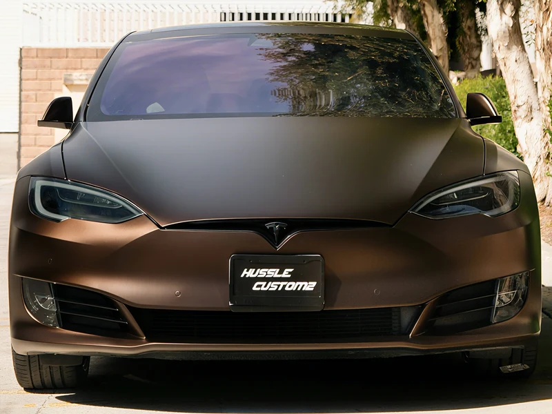 Tesla Model S — Wrap, Tint, Chrome Delete, Lights, Wheels, Calipers | Hussle Customz