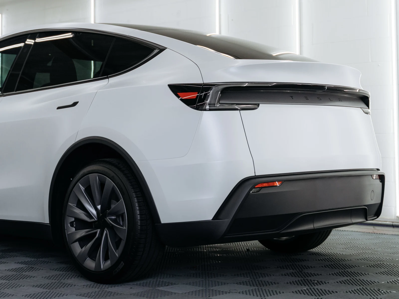 Tesla Model Y Juniper Matte PPF over Pearl White — photo 2 — Hussle Customz Los Angeles