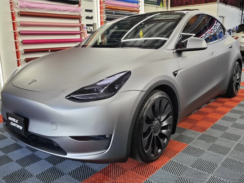Tesla Model Y — Matte Grey | Hussle Customz