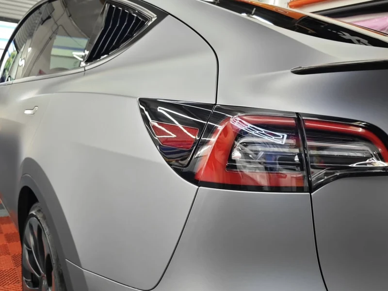 Tesla Model Y Matte Grey — photo 2 — Hussle Customz Los Angeles