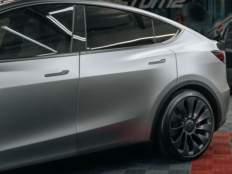 Tesla Model Y Quicksilver Matte PPF — photo 4 — Hussle Customz Los Angeles